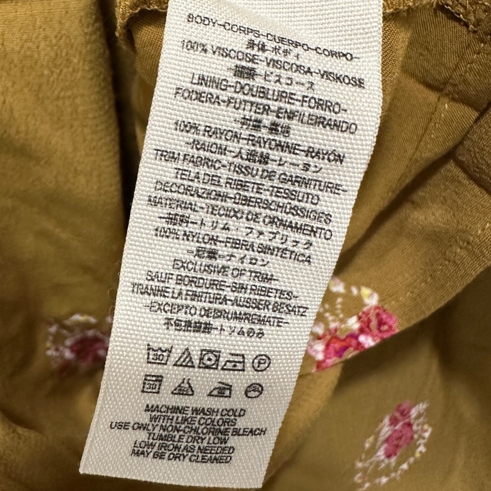 Free People Mockingbird Floral Mustard Mini Dress - Picture 13 of 13